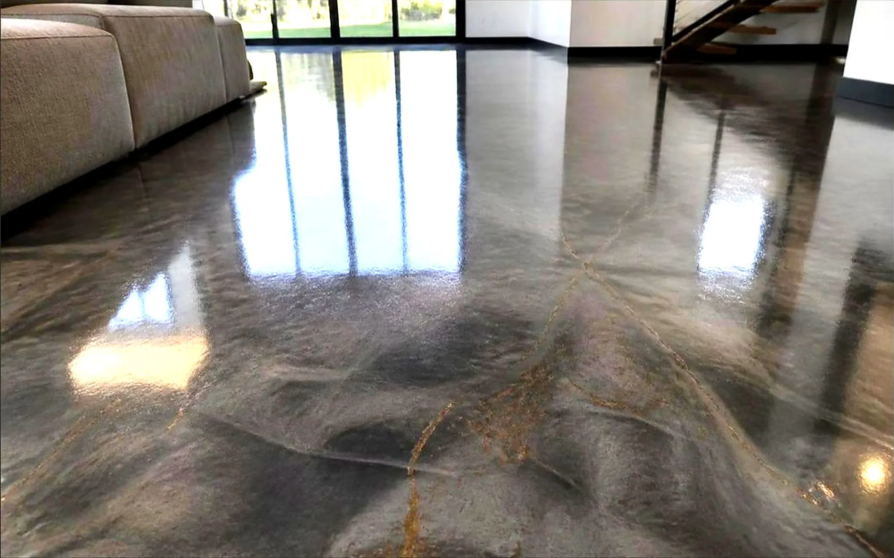 Metallic-Epoxidboden von EPOXON